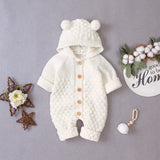 0-24M Newborn Baby Knitted Sweater Jumpsuits Autumn Winter