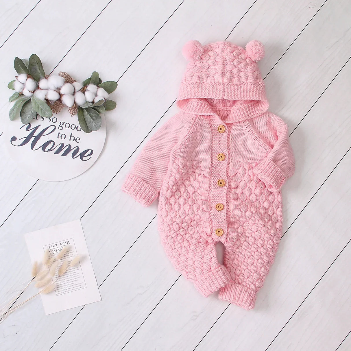 0-24M Newborn Baby Knitted Sweater Jumpsuits Autumn Winter