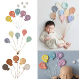 1-9 Pcs Baby Wool Felt Balloon & Cloud Decorations for Newborn Photography