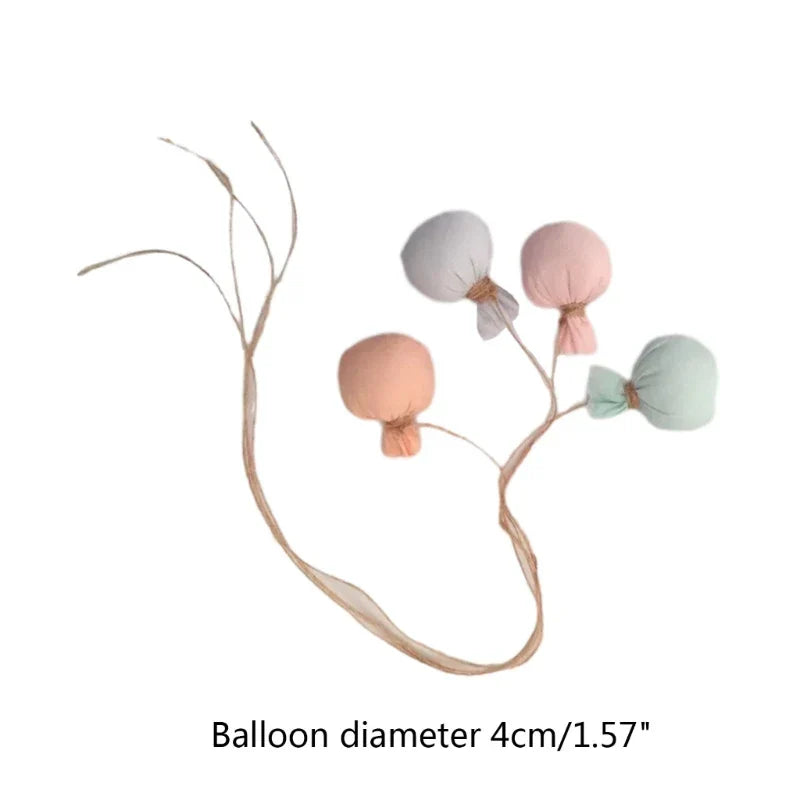 1-9 Pcs Baby Wool Felt Balloon & Cloud Decorations for Newborn Photography