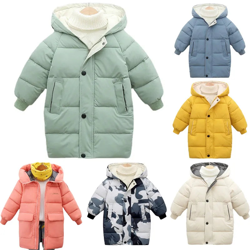 2-12Y Kids Down Long Outerwear Winter Clothes Teen