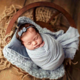 2 Pcs Newborn Photography Props – Mini Pillow & Headband Kit