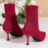 2023 New Fashion Women's Ankle Boots Pointed High