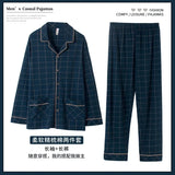 2024 Men's Pajama Sets Simple Sleepwear Long Sleeve