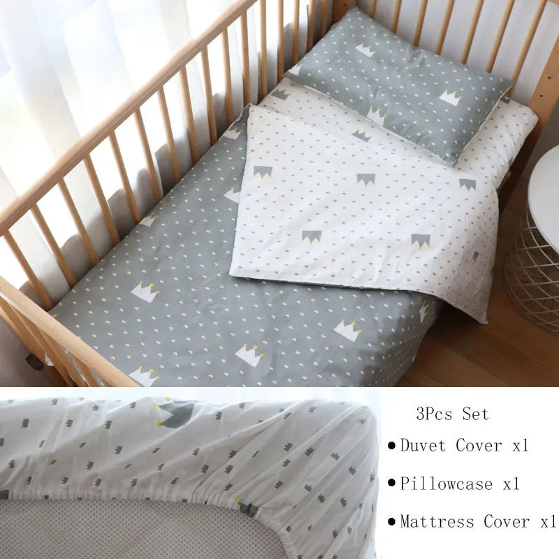 3Pcs Baby Bedding Set Newborns Star Pattern Kid