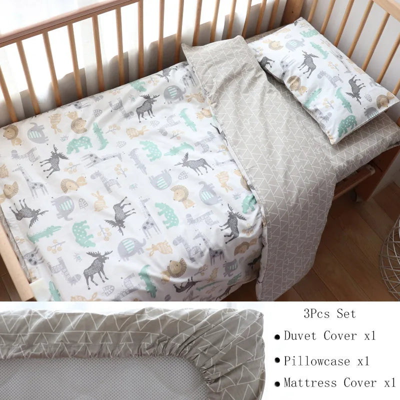 3Pcs Baby Bedding Set Newborns Star Pattern Kid