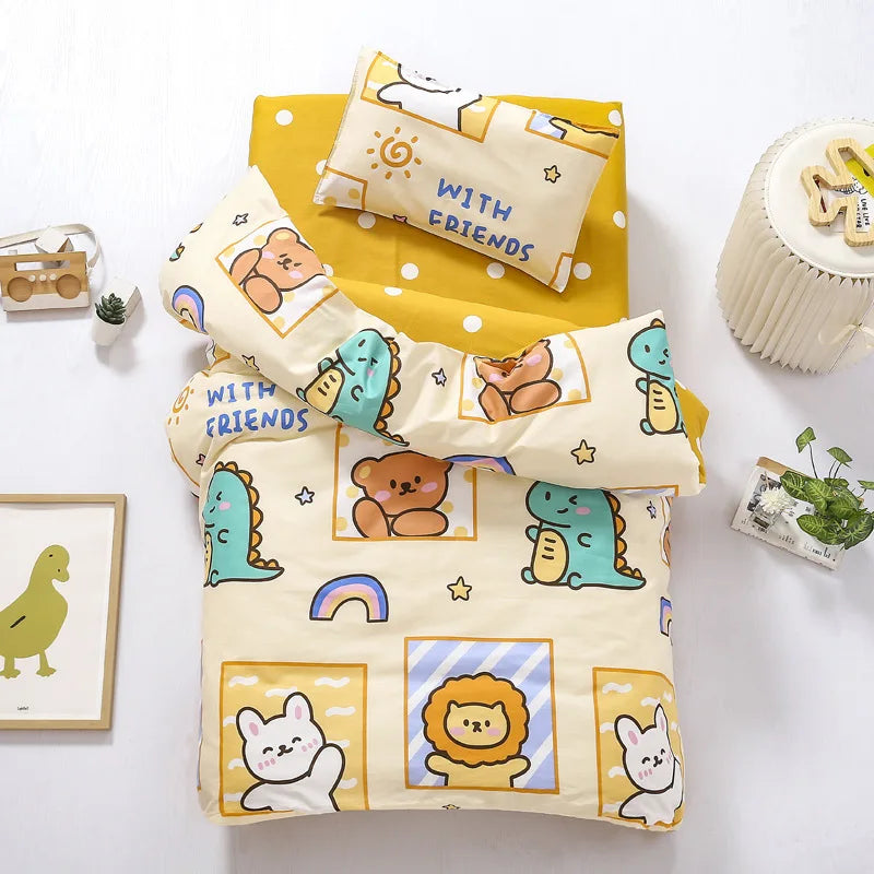 3pcs Baby Bedding Set Baby Kindergarten Crib Bed