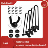 4 PCS Metal Hairpin Legs Furniture Legs Black