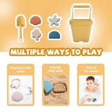 6PCS Silicone Children Beach Baby Toys Bucket Children