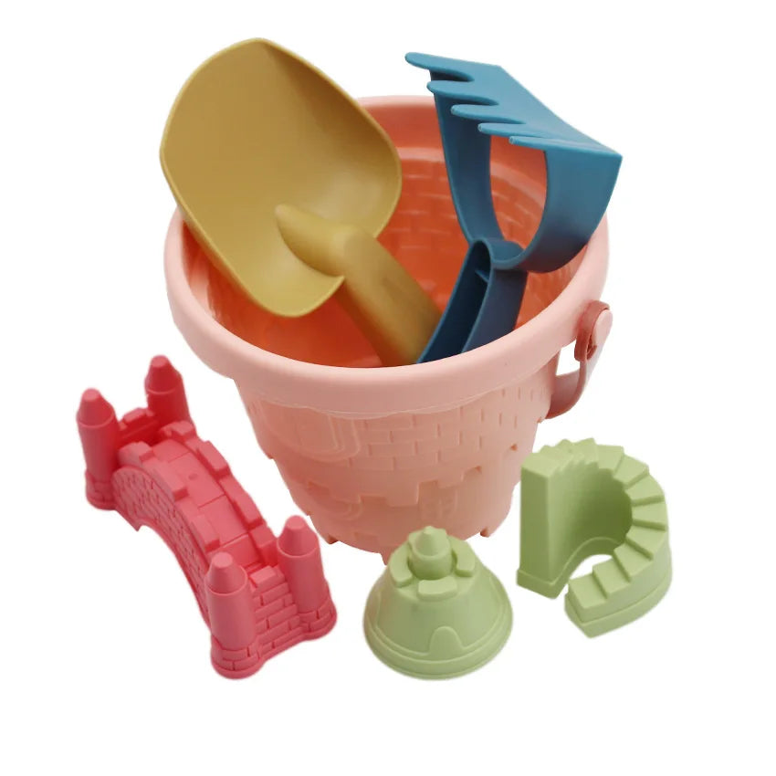 6Pcs/Set Silicone Beach Sensory Bucket Toy Animal Model