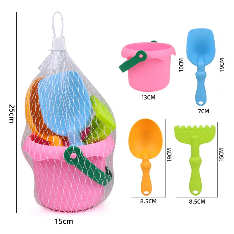 6Pcs/Set Silicone Beach Sensory Bucket Toy Animal Model