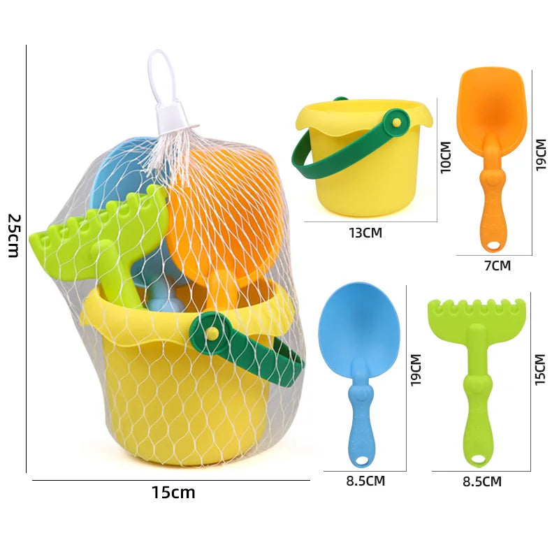 6Pcs/Set Silicone Beach Sensory Bucket Toy Animal Model