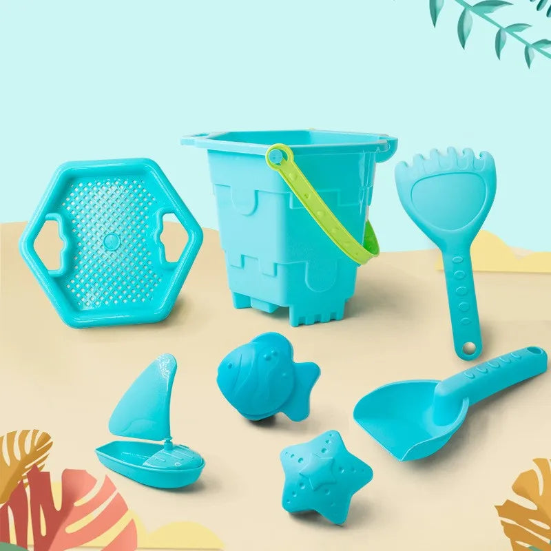 6Pcs/Set Silicone Beach Sensory Bucket Toy Animal Model