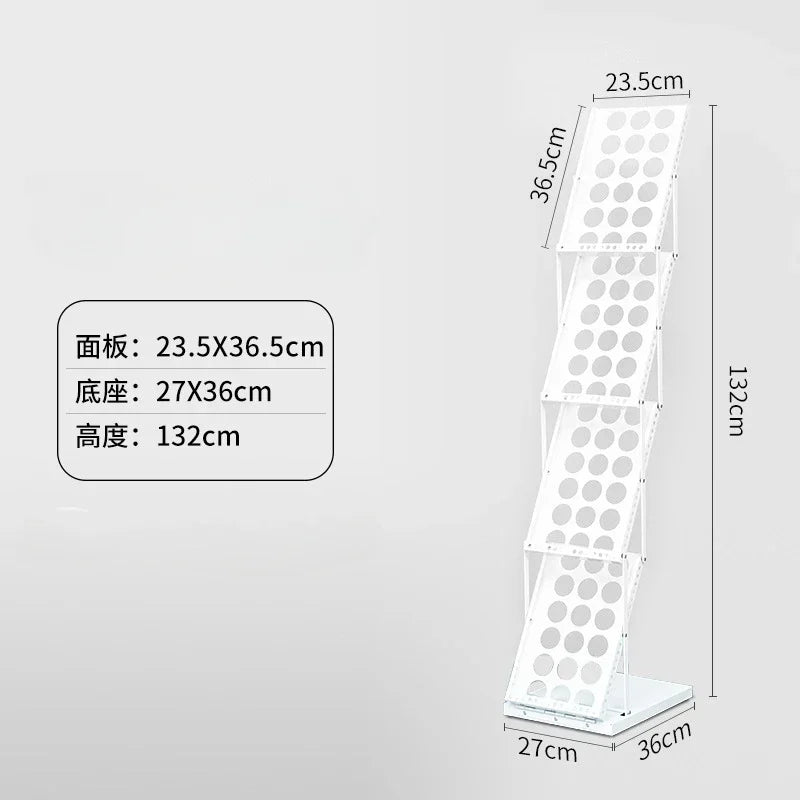 A4 Aluminum Alloy Folding Data Rack Vertical Newspaper