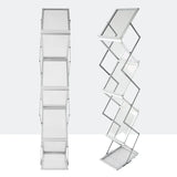 Aluminum Alloy Bookshelf Foldable Storage Rack Magazine Holder