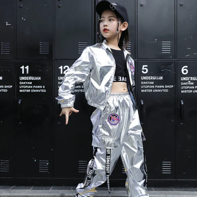 Bazzery Boys Hip Hop Jacket Girl Jazz Jogger