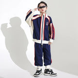 Boys Hip Hop Blue Coat Joggers Girls Sport