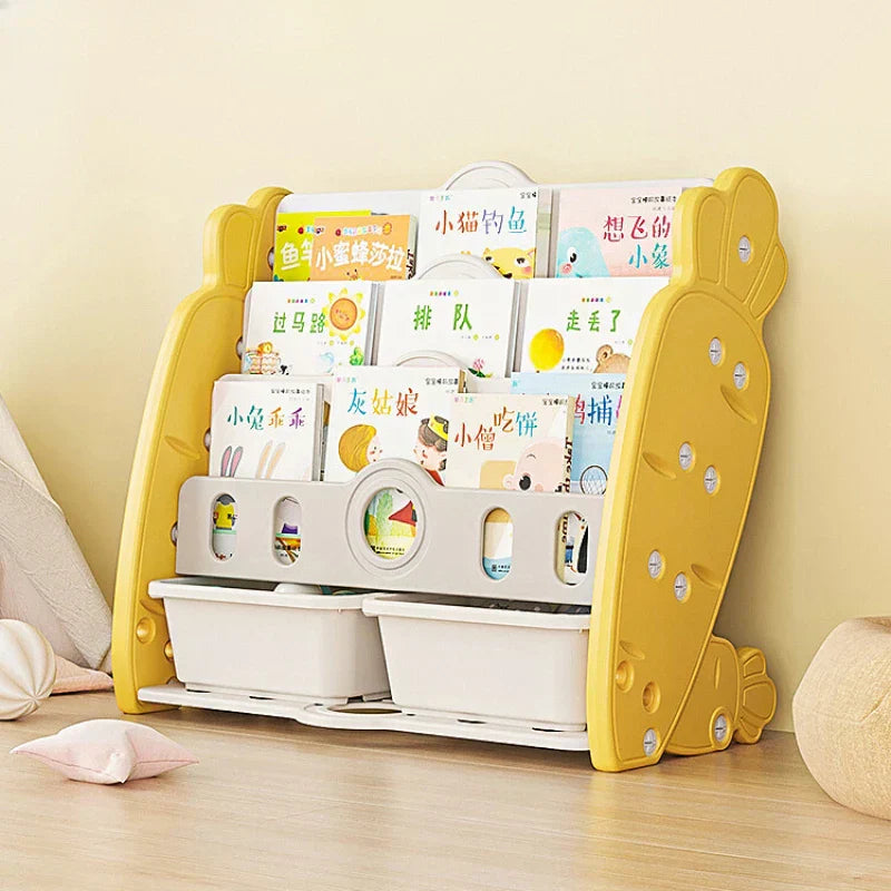 Children 039;s bookshelf storage rack integrated baby landing