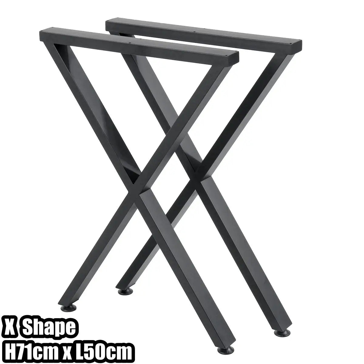 2pcs 40cm/71cm Wrought Iron Table Legs Metal X-Shape