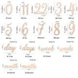 20pcs Baby Milestone Cards - Wooden Photo Accessories