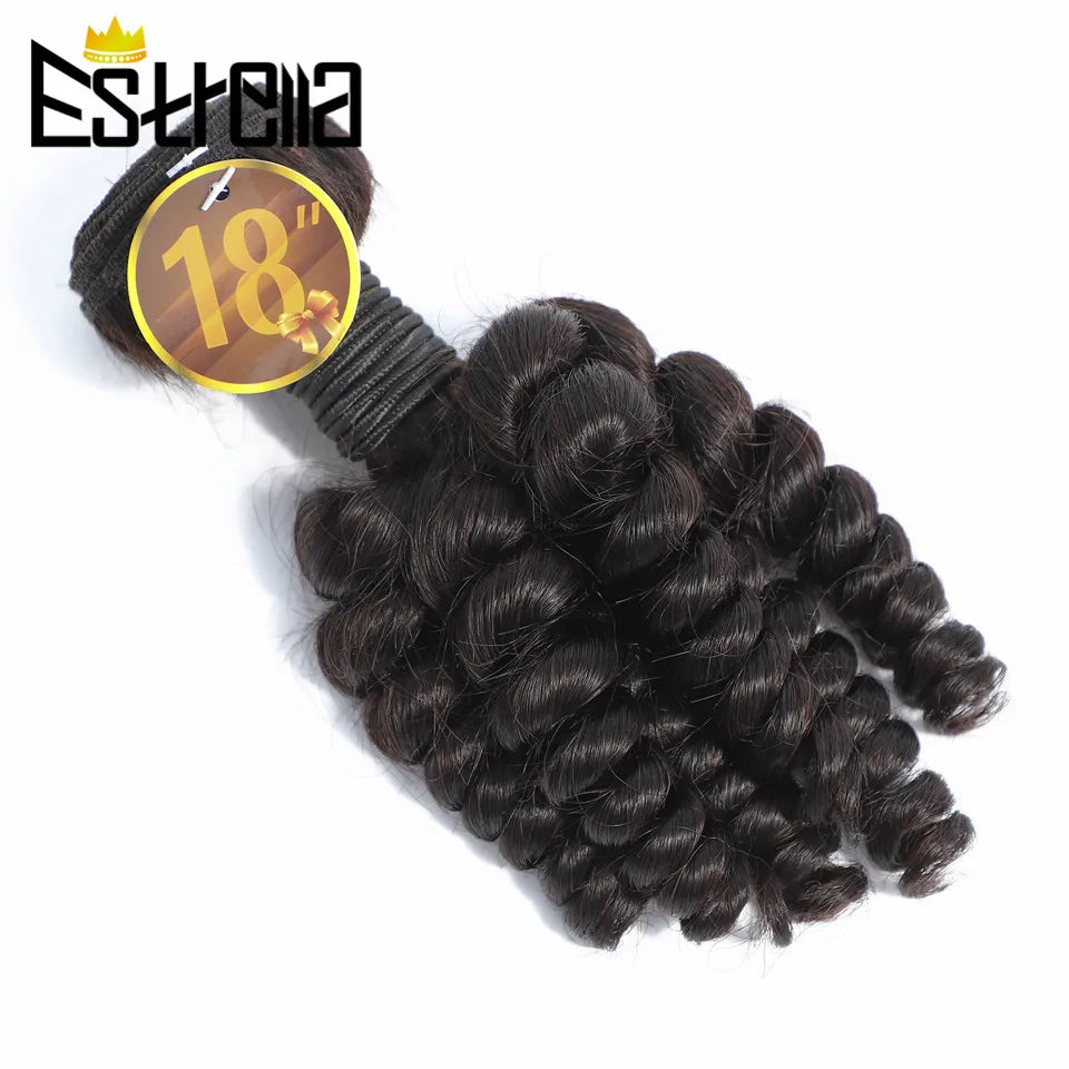 Funmi Hair Weave Curly Bundles with Closure Malaysia