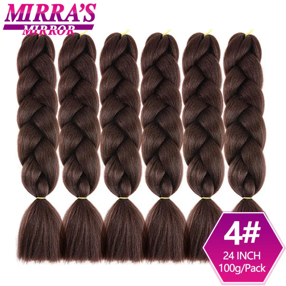 6 Bundles Jumbo Braiding Hair Extensions 24 Inch