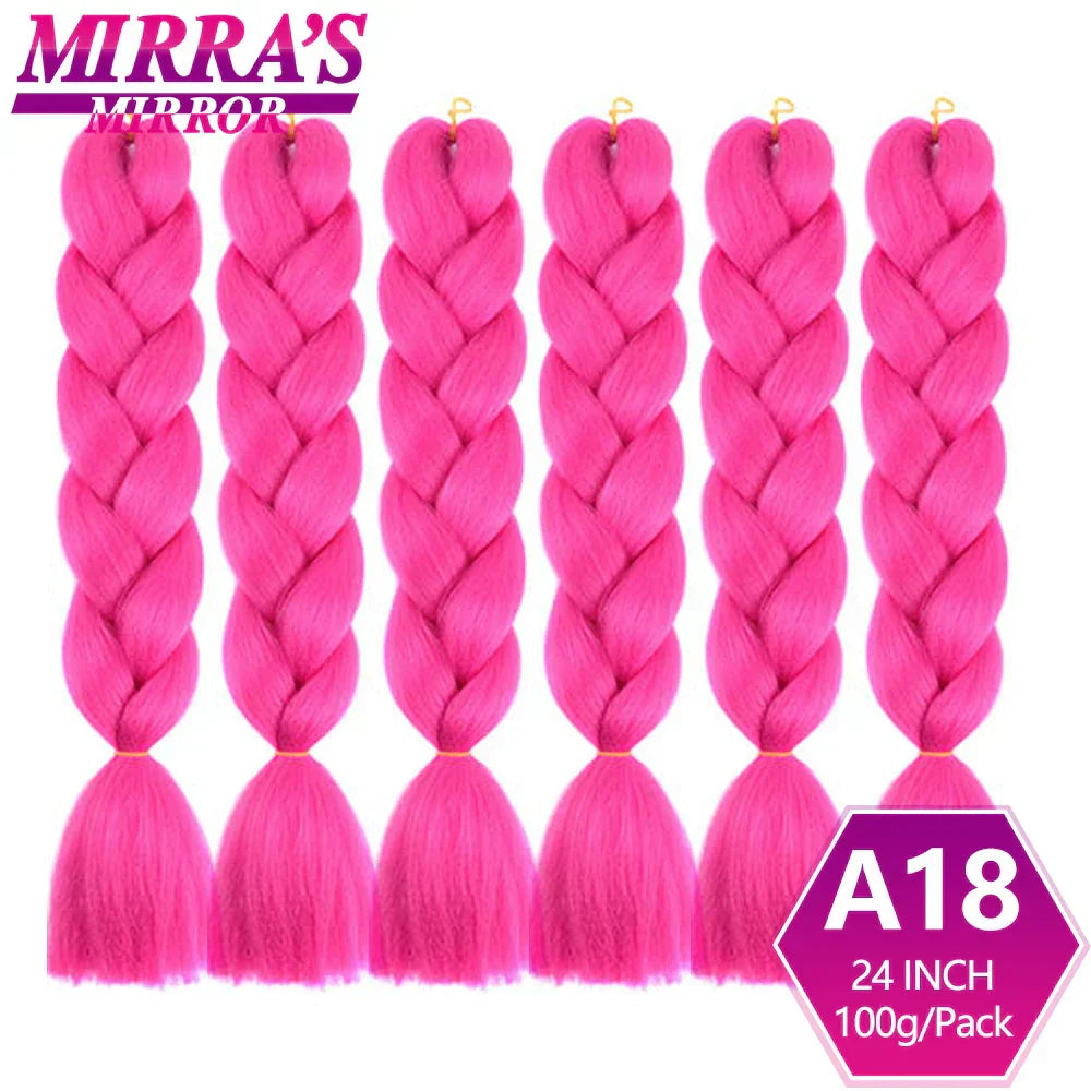 6 Bundles Jumbo Braiding Hair Extensions 24 Inch