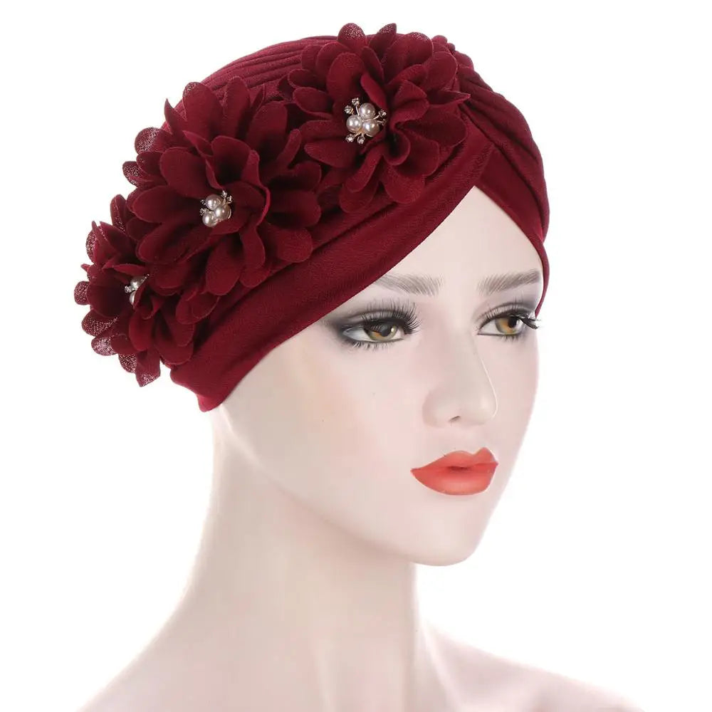 10 Color Hot Headscarf Hat Fold Watermelon Hat