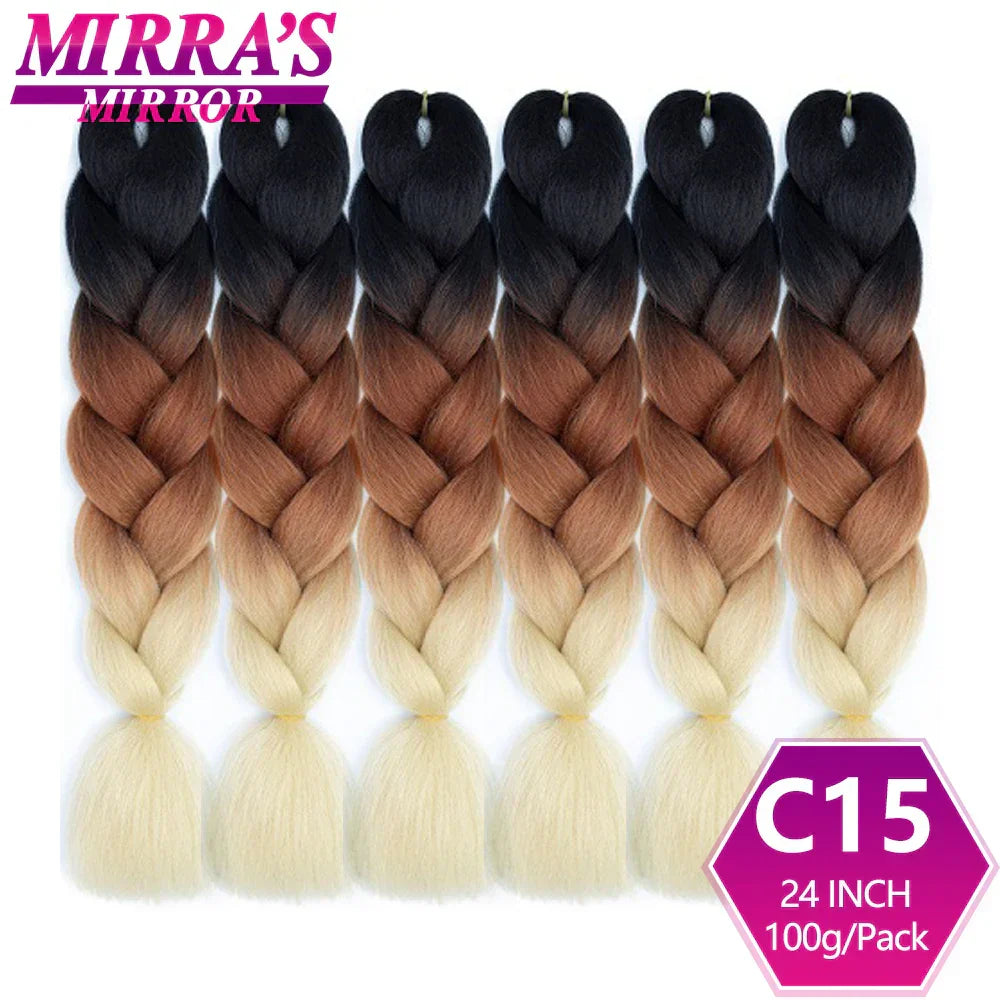 6 Bundles Jumbo Braiding Hair Extensions 24 Inch