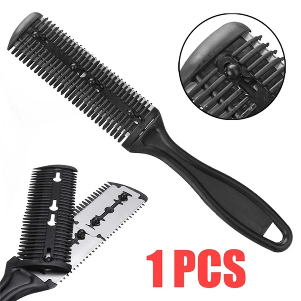 1PCS Double Sides Hair Razor Comb With 2