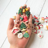 100pcs Resin Christmas Charms for Slime DIY Polymer