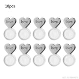 10Pcs Heart Love Magic Earring Lifters Backs Adjustable