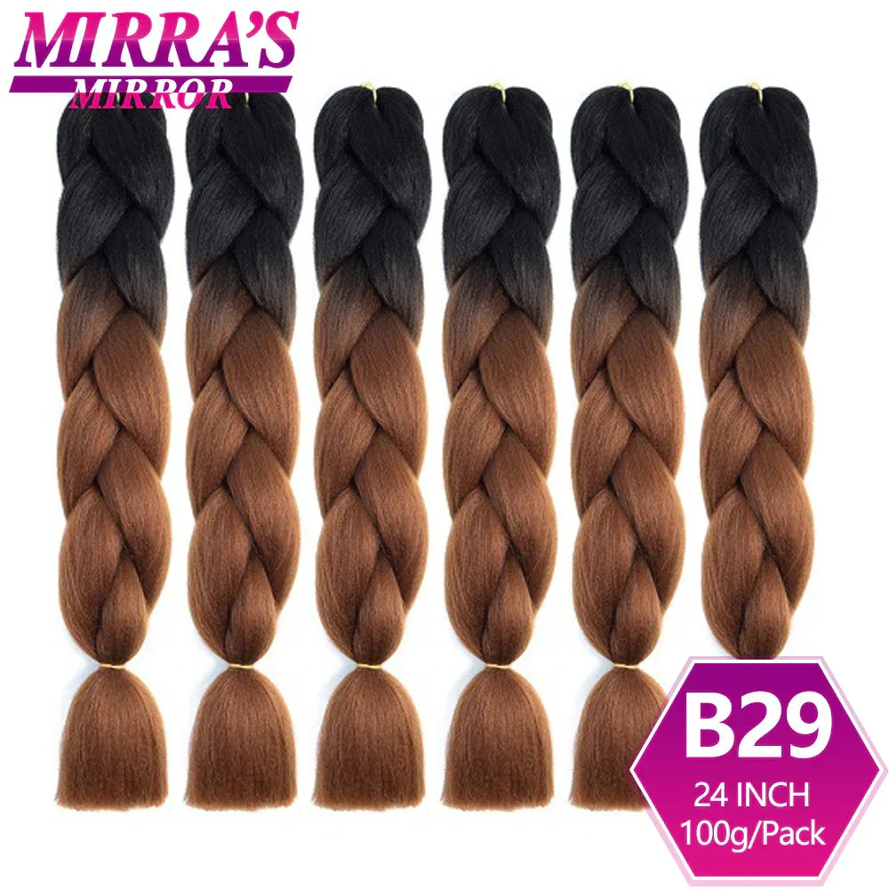 6 Bundles Jumbo Braiding Hair Extensions 24 Inch