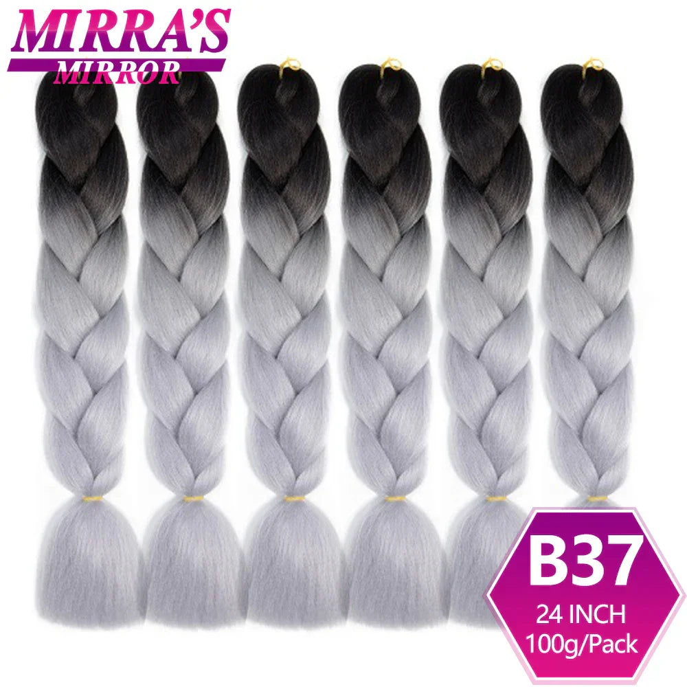 6 Bundles Jumbo Braiding Hair Extensions 24 Inch