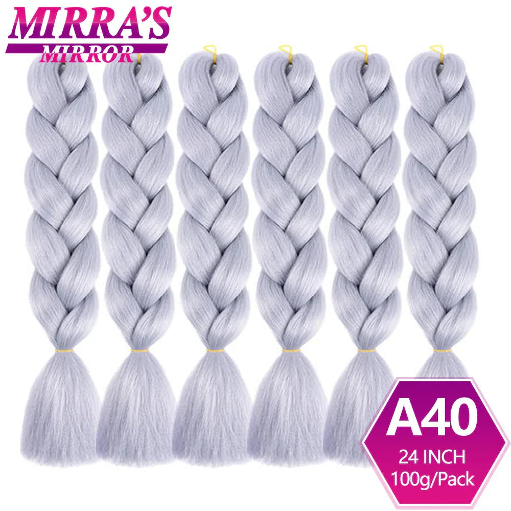 6 Bundles Jumbo Braiding Hair Extensions 24 Inch