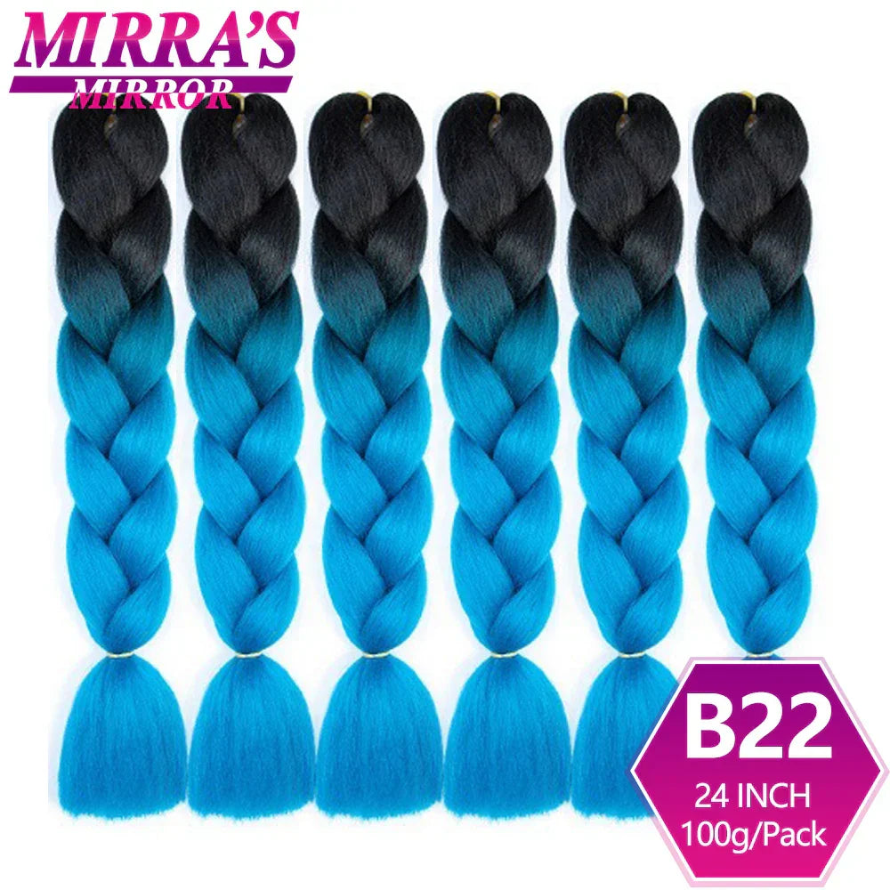 6 Bundles Jumbo Braiding Hair Extensions 24 Inch