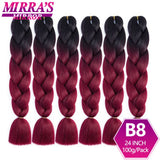 6 Bundles Jumbo Braiding Hair Extensions 24 Inch