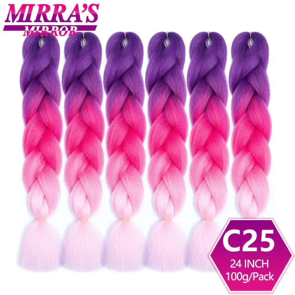 6 Bundles Jumbo Braiding Hair Extensions 24 Inch