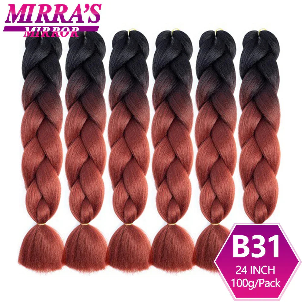 6 Bundles Jumbo Braiding Hair Extensions 24 Inch