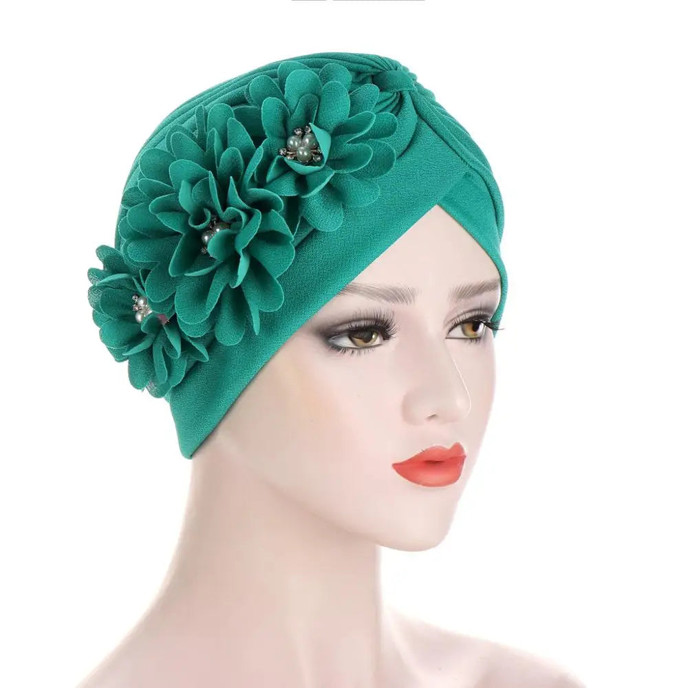 10 Color Hot Headscarf Hat Fold Watermelon Hat