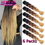 6 Bundles Jumbo Braiding Hair Extensions 24 Inch