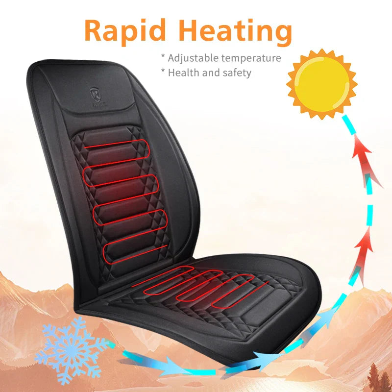 1/2pcs Winter Heated Car Seat Cover 12V Heating