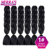 6 Bundles Jumbo Braiding Hair Extensions 24 Inch