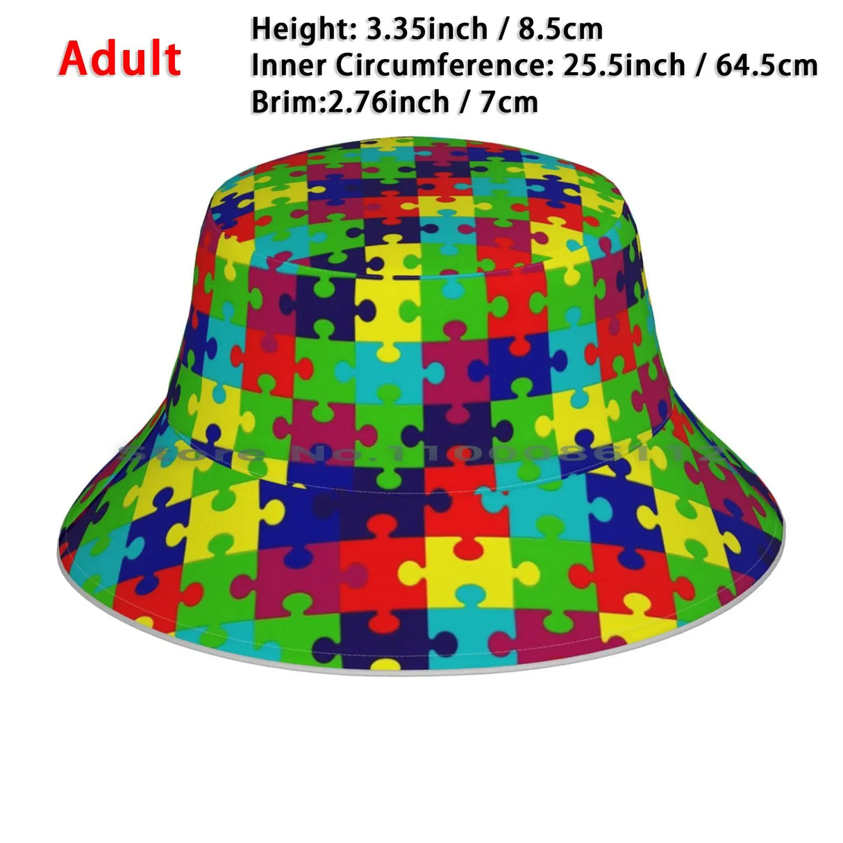 Autism Awareness Beanies Knit Hat Puzzled Game Brain