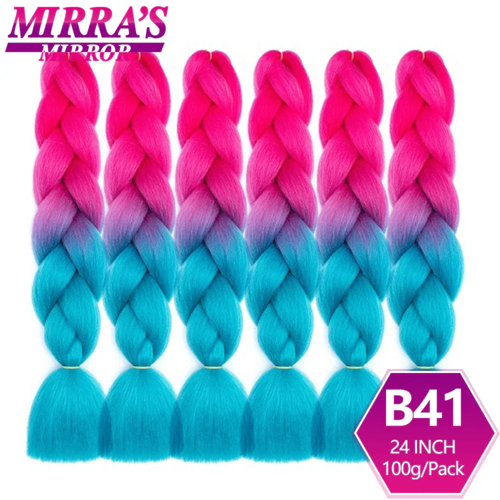 6 Bundles Jumbo Braiding Hair Extensions 24 Inch