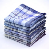 10Pcs Classic Vintage Plaid Stripe chief Hanky Men