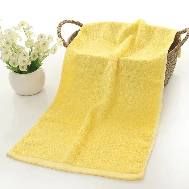 10 Pcs/Set Bamboo Fiber Face Towel 25x50cm Soft