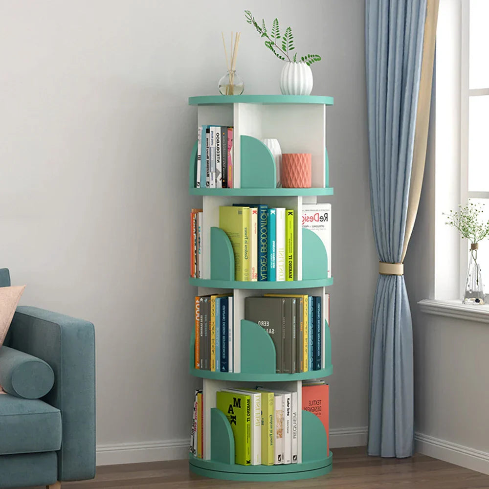 360° Rotating Children's Bookshelf with 6 Shelves