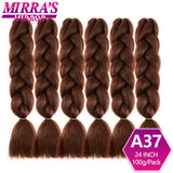 6 Bundles Jumbo Braiding Hair Extensions 24 Inch