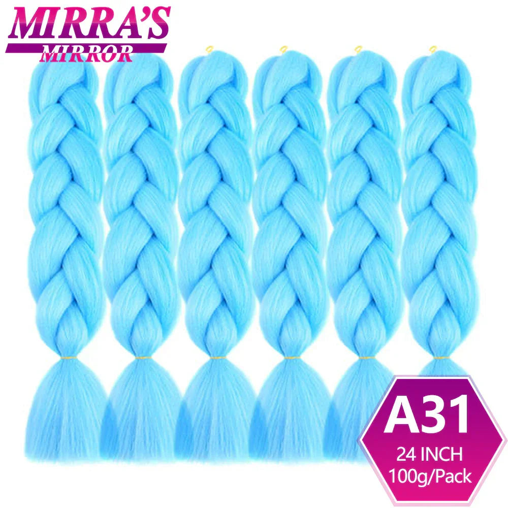 6 Bundles Jumbo Braiding Hair Extensions 24 Inch